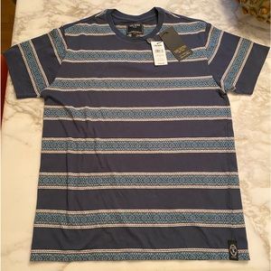 new/tags Todd SNYDER New York MEN’S woven batik stripe knit tee t-Shirt M